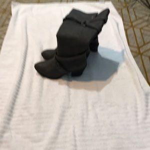 Blowfish Gray short heel boots hardly worn